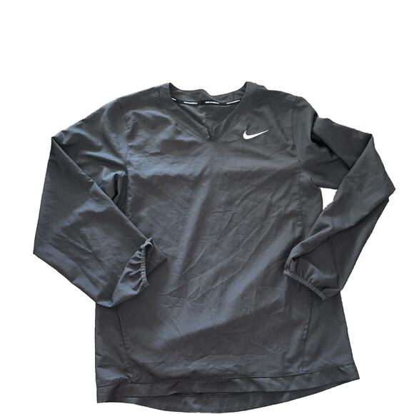 Nike Baseball Jacket Men S Gray Batting Practice Warm Up Pullover Windbreaker - Picture 1 of 6